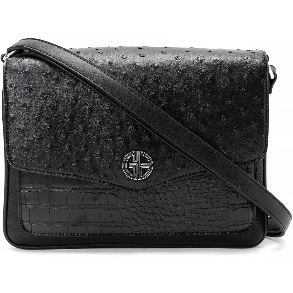 NWT Women's Giani Bernini Croc Colorblock Cross Body Handbag
